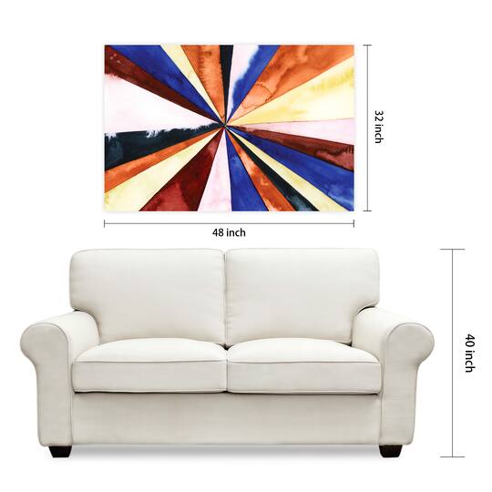 Empire Art Direct 48" x 32" Desert Layers 3 Frameless Free Floating Tempered Art Glass Wall Art